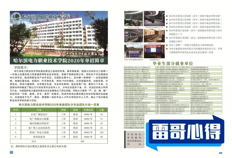 2024年哈尔滨职业技术大学招生章程